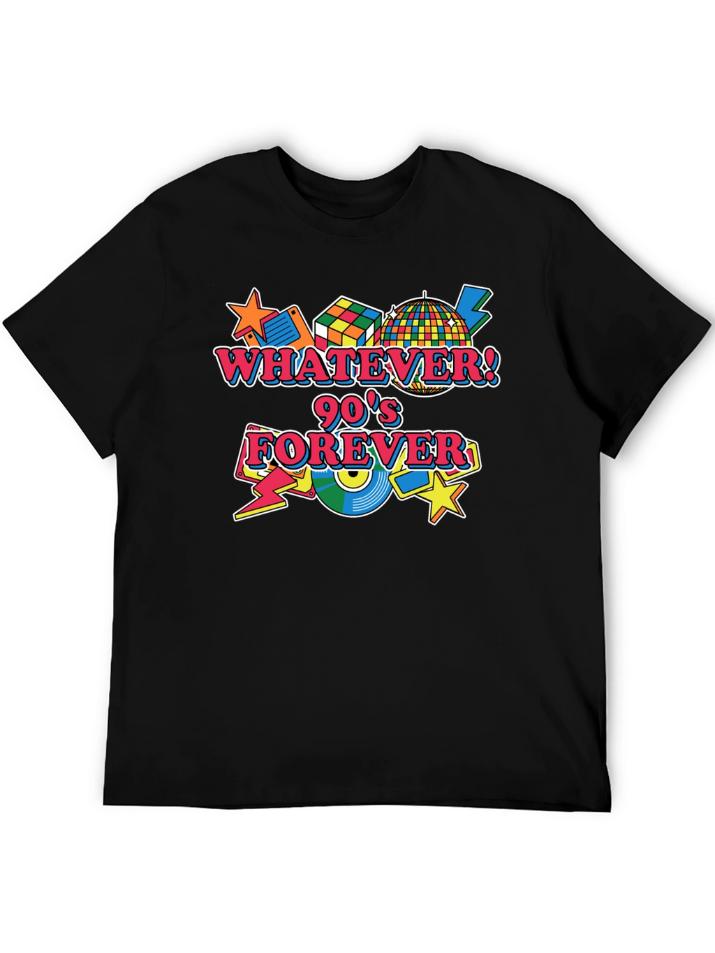 Retro 90s Forever Black T-Shirt