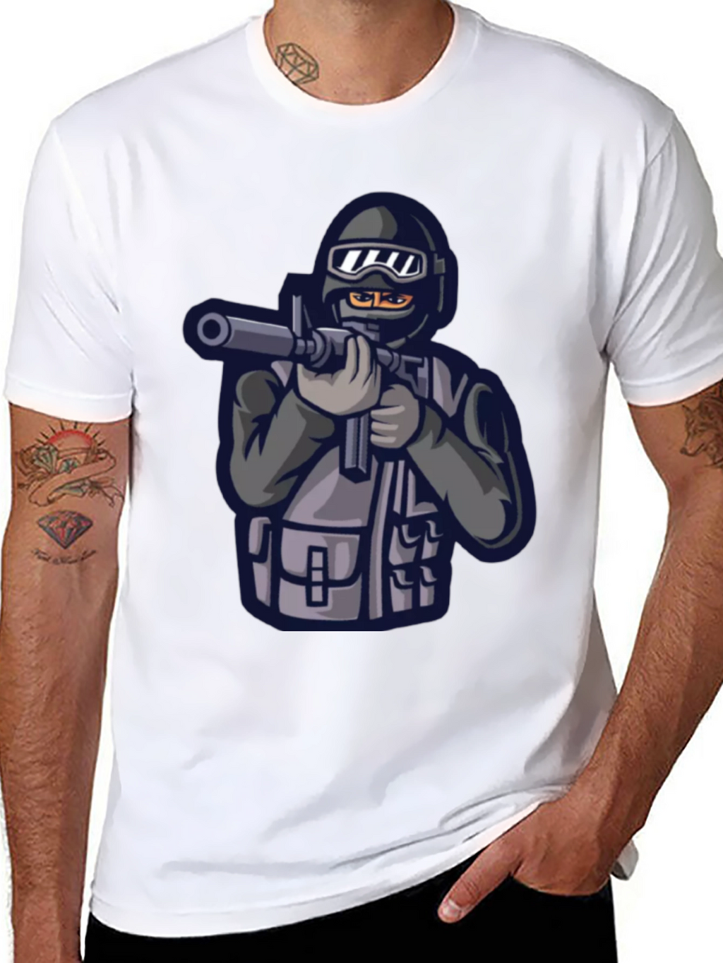 SWAT Team Graphic Black T-Shirt