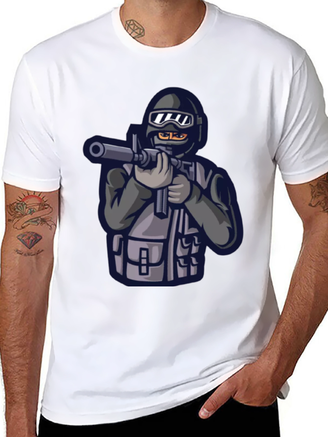 SWAT Team Graphic Black T-Shirt