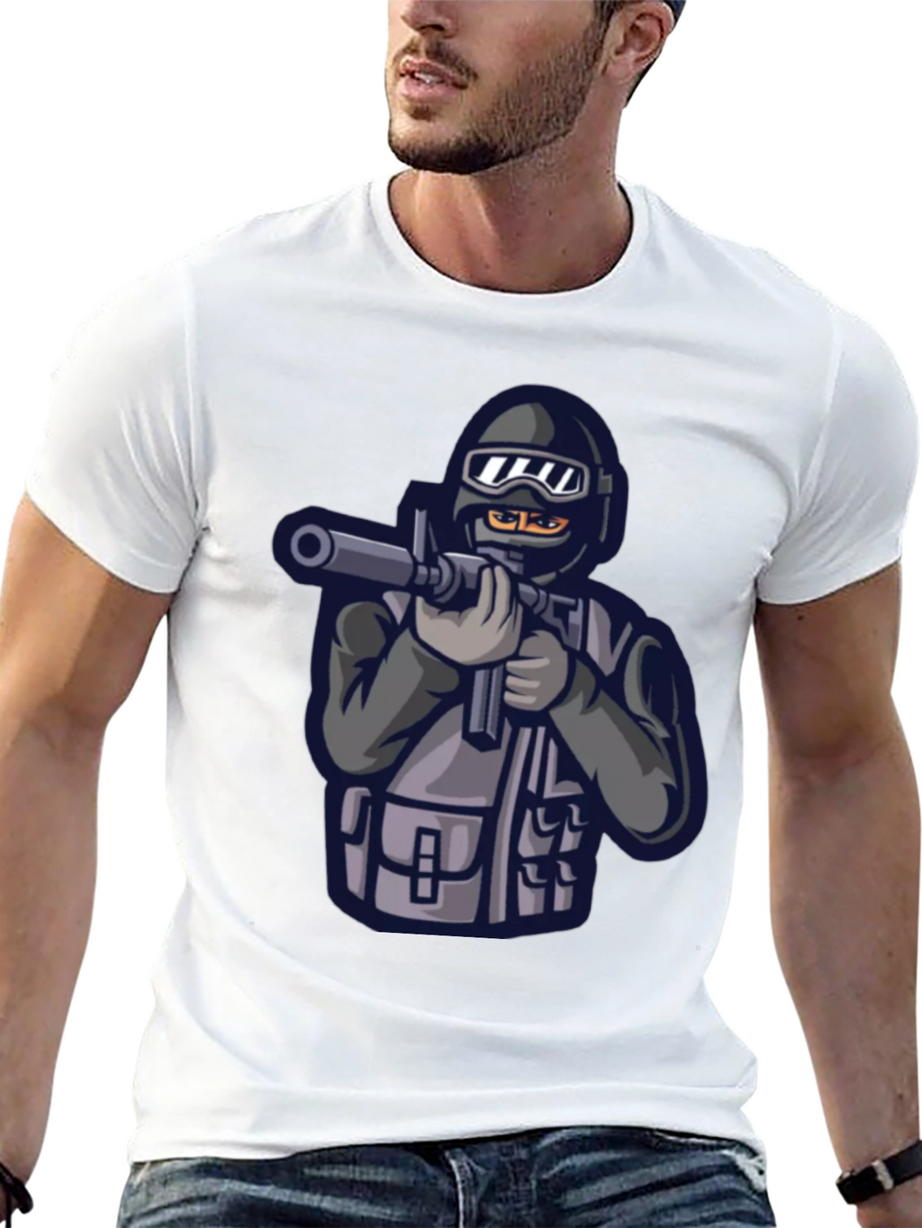 SWAT Team Graphic Black T-Shirt