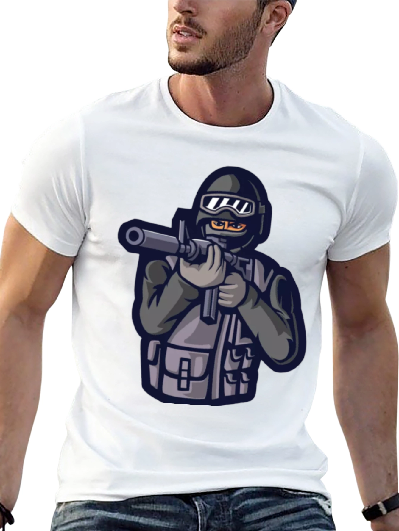 SWAT Team Graphic Black T-Shirt