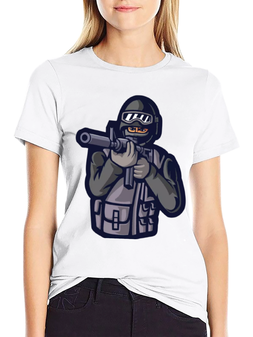 SWAT Team Graphic Black T-Shirt