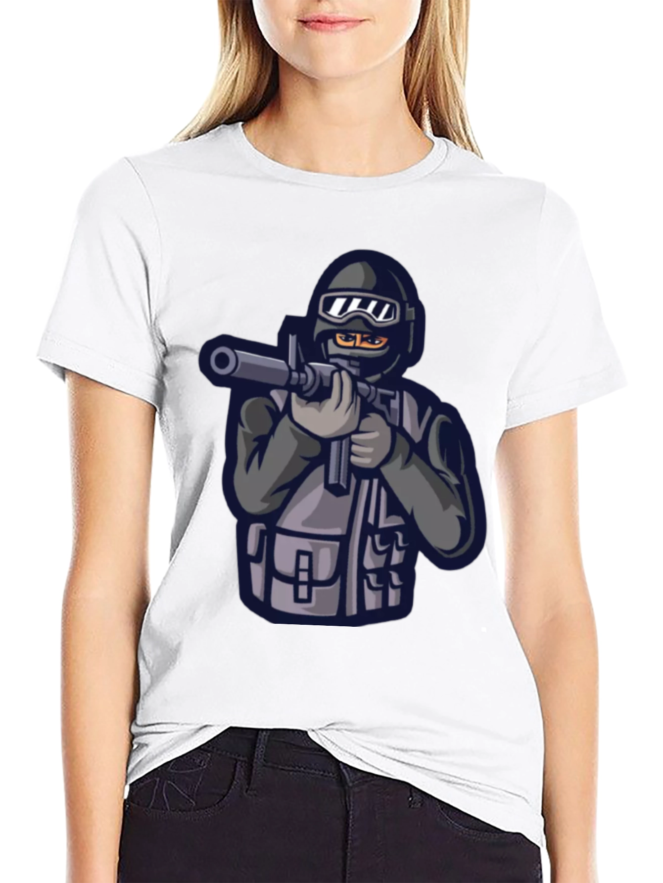 SWAT Team Graphic Black T-Shirt
