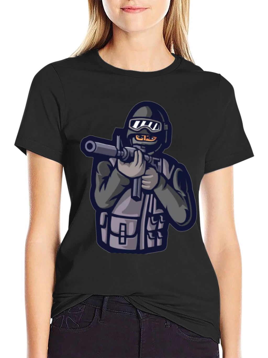 SWAT Team Graphic Black T-Shirt