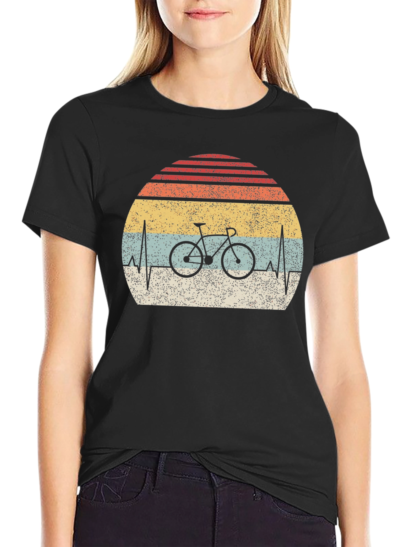 Retro Bicycle Heartbeat T-Shirt
