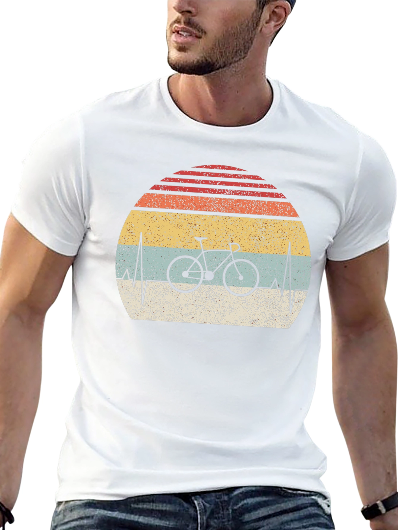 Retro Bicycle Heartbeat T-Shirt