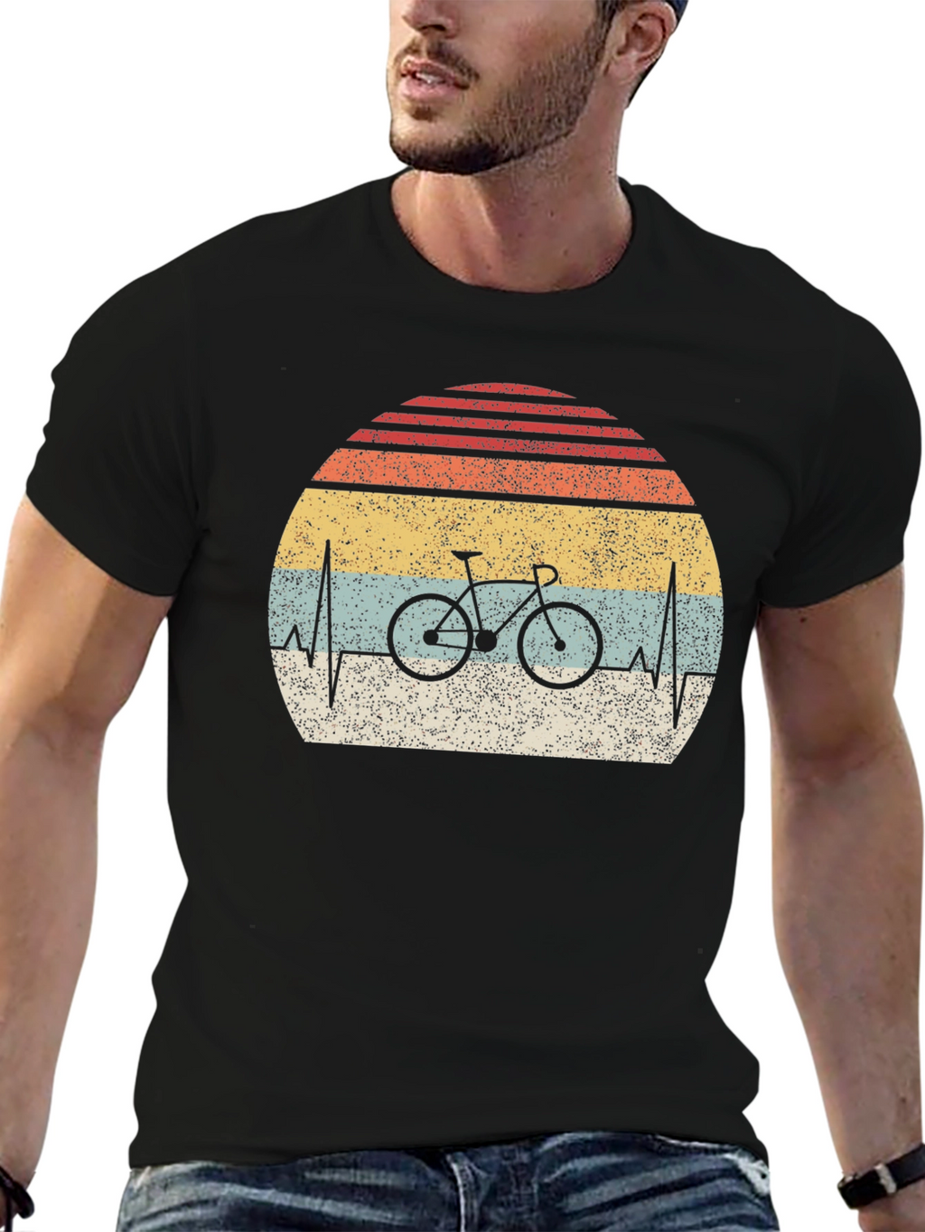 Retro Bicycle Heartbeat T-Shirt