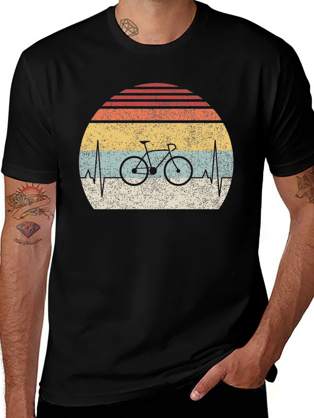 Retro Bicycle Heartbeat T-Shirt