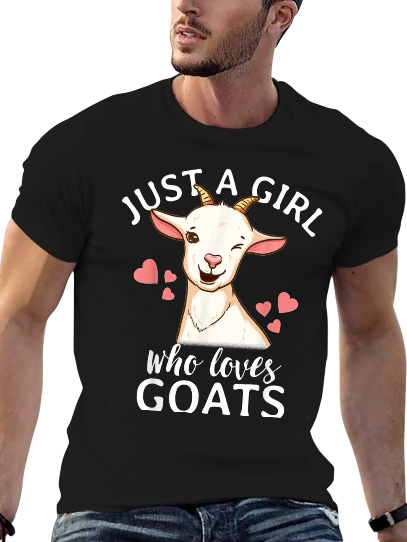 Just a Girl Who Loves Goats Graphic T-Shirt