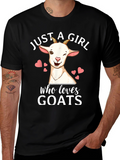 Just a Girl Who Loves Goats Graphic T-Shirt