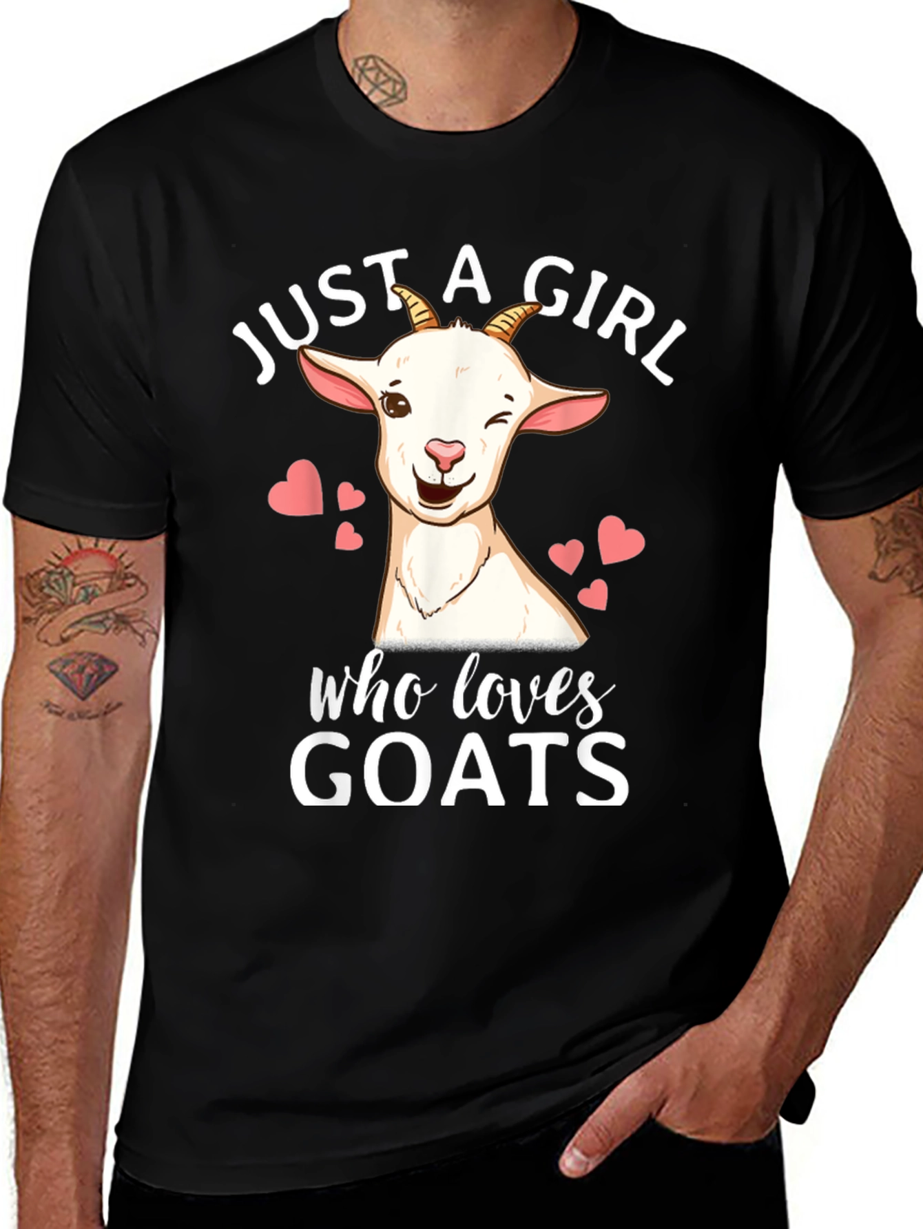 Just a Girl Who Loves Goats Graphic T-Shirt