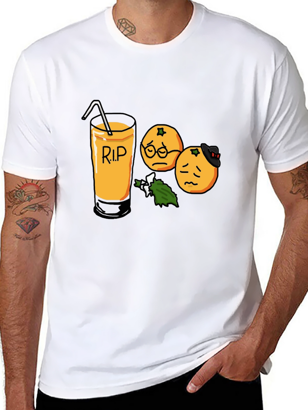 RIP Orange Juice Graphic Tee - Black