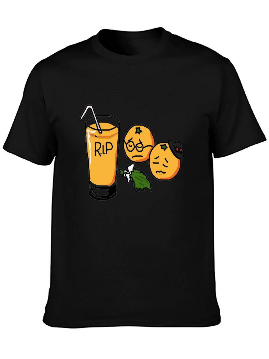 RIP Orange Juice Graphic Tee - Black