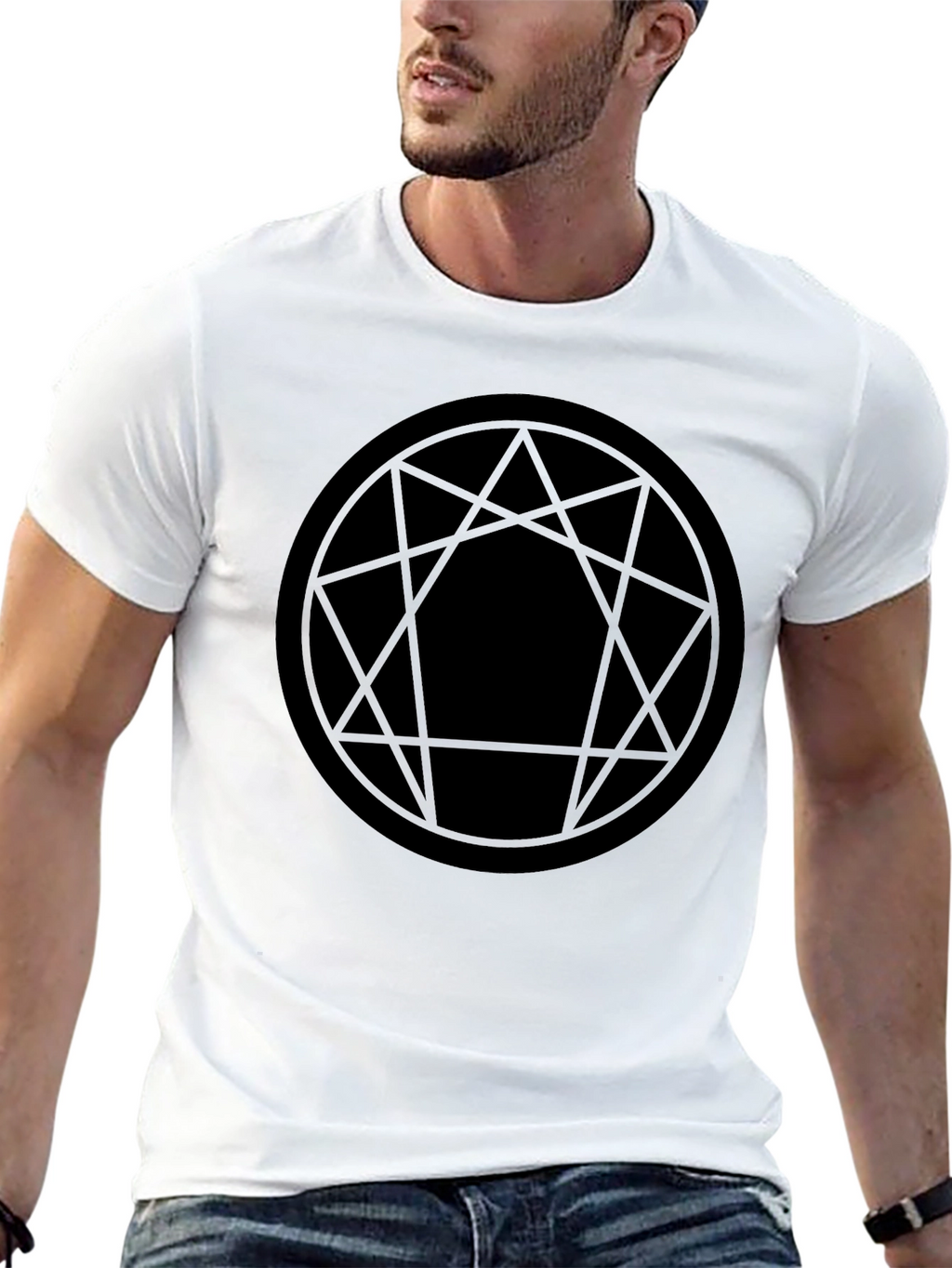 Enneagram Symbol Graphic Tee - Black