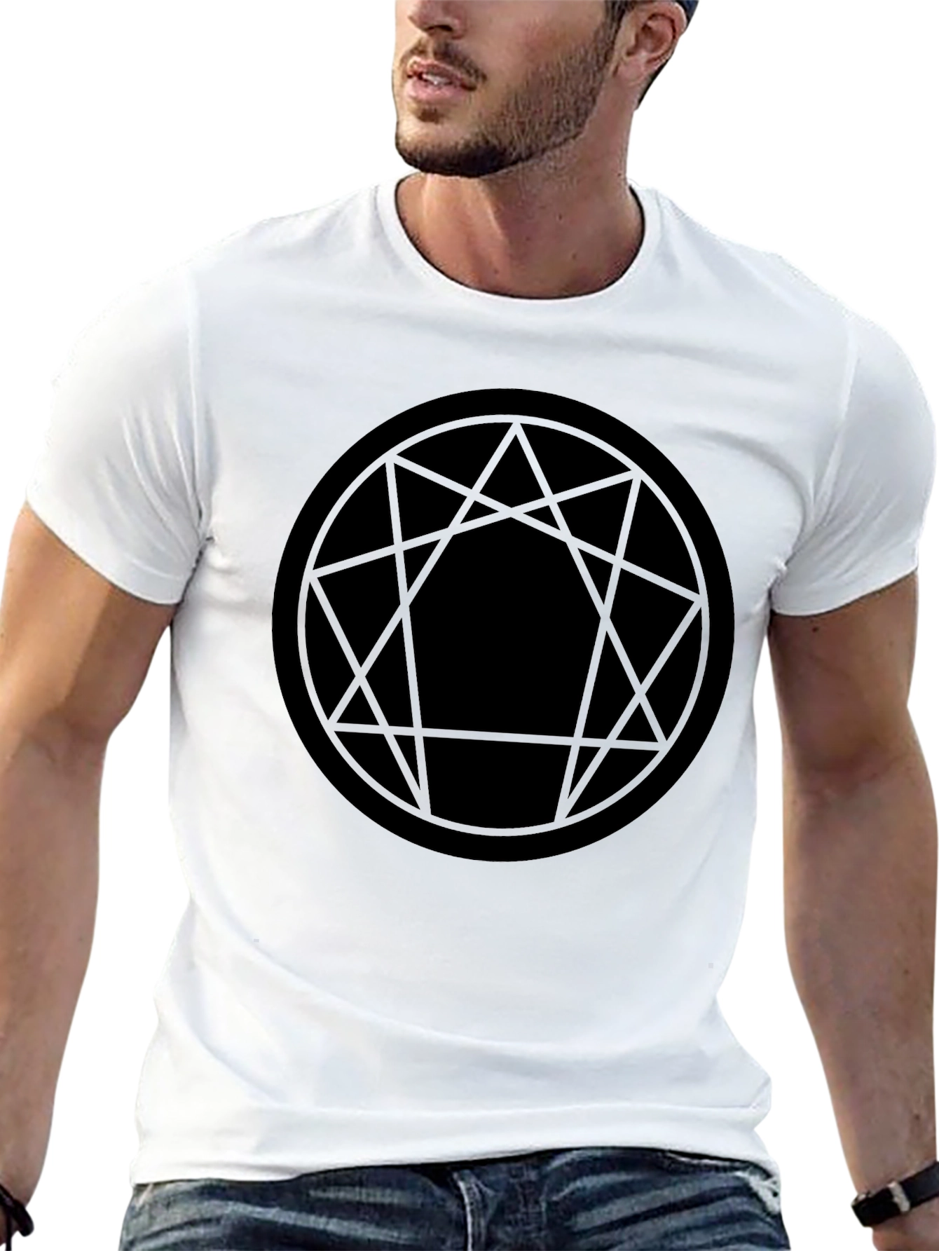 Enneagram Symbol Graphic Tee - Black