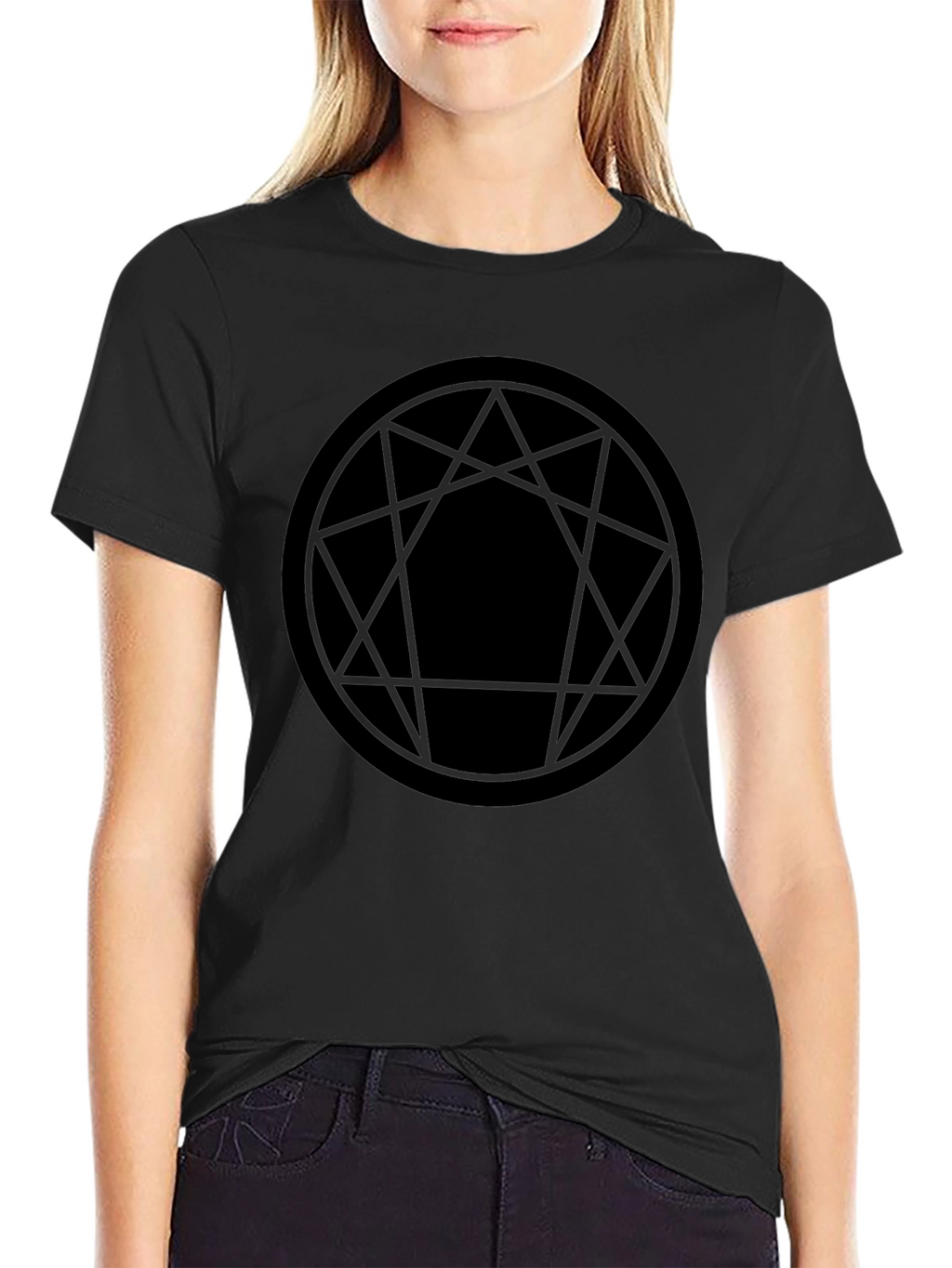 Enneagram Symbol Graphic Tee - Black