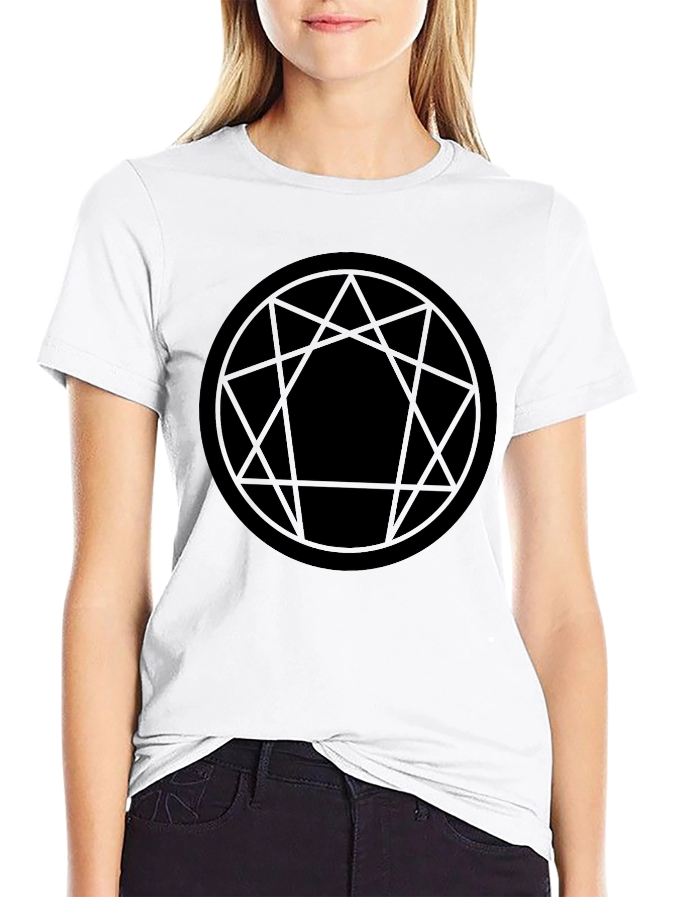 Enneagram Symbol Graphic Tee - Black