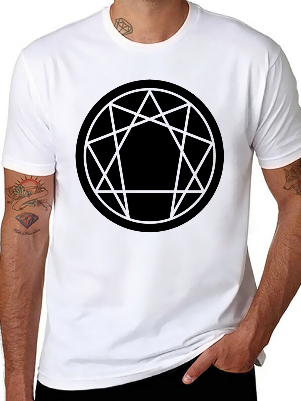 Enneagram Symbol Graphic Tee - Black
