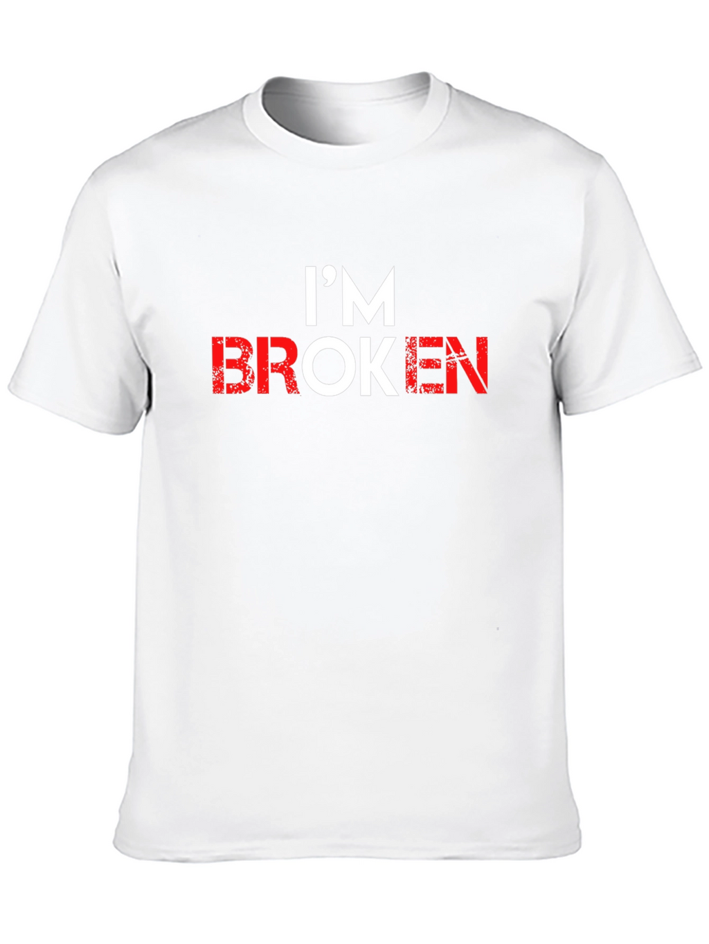 Im Broken Graphic Tee - Black Crew Neck T-Shirt