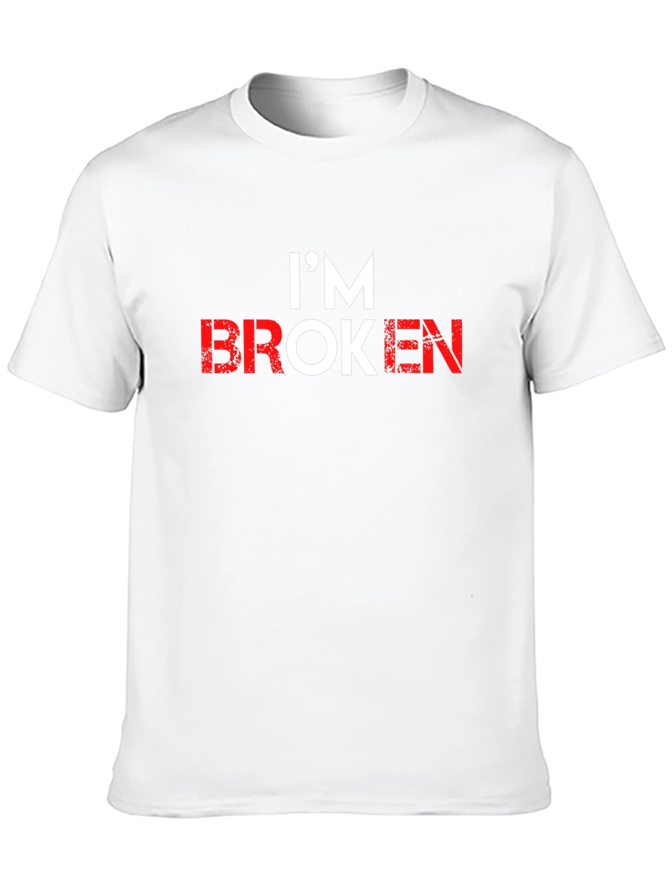 Im Broken Graphic Tee - Black Crew Neck T-Shirt