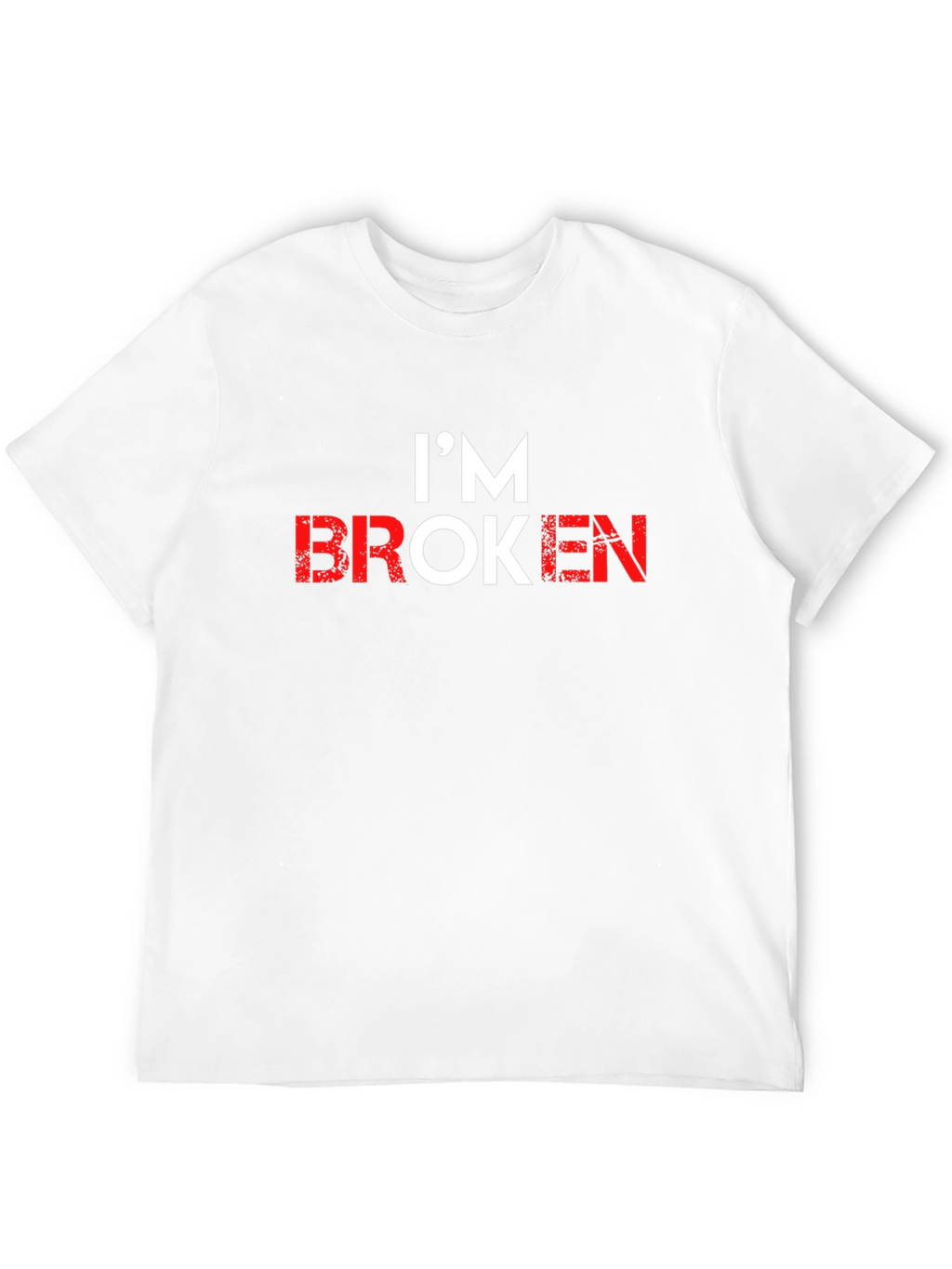 Im Broken Graphic Tee - Black Crew Neck T-Shirt