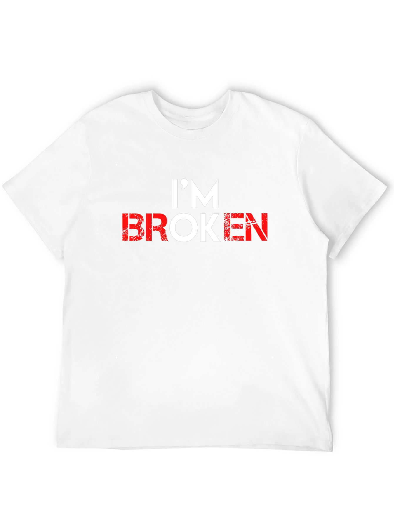 Im Broken Graphic Tee - Black Crew Neck T-Shirt