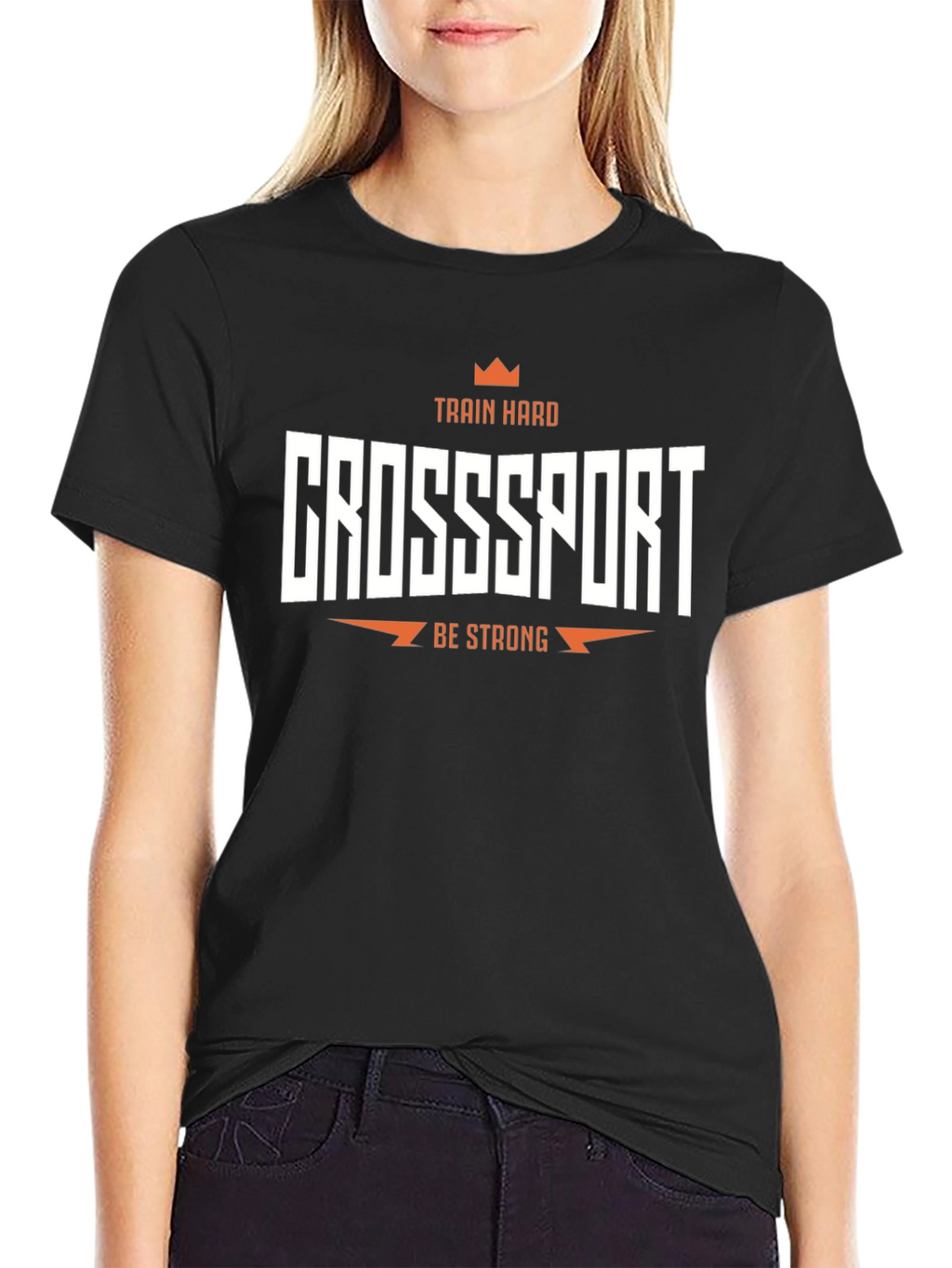 Crosssport Train Hard T-Shirt Black