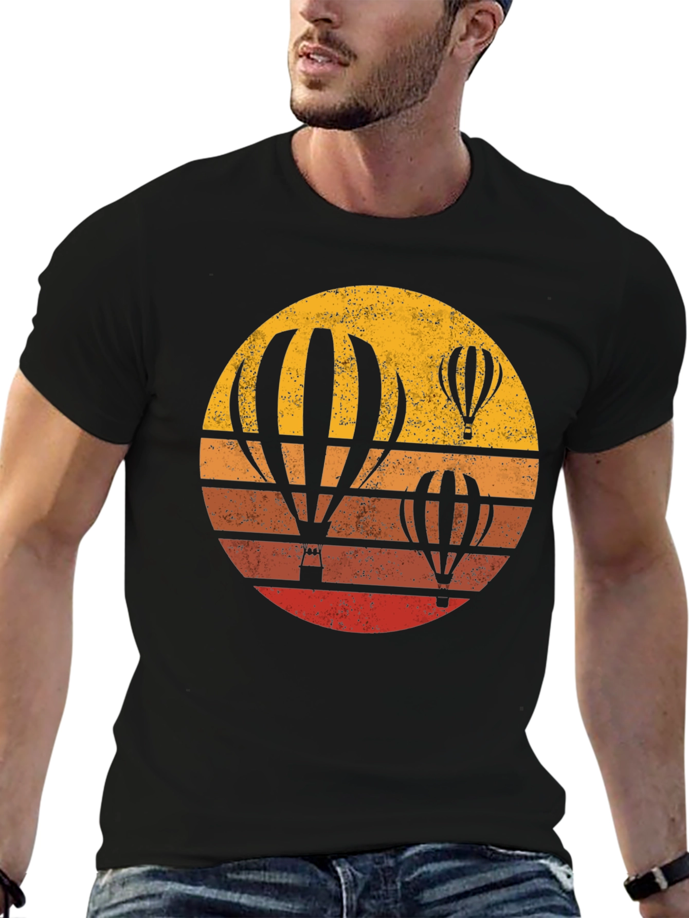 Retro Hot Air Balloon Graphic Tee