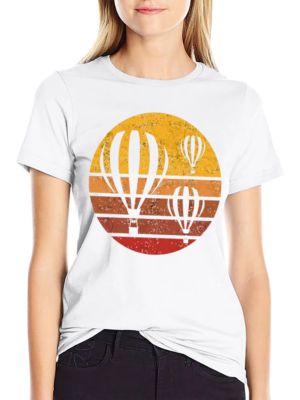 Retro Hot Air Balloon Graphic Tee