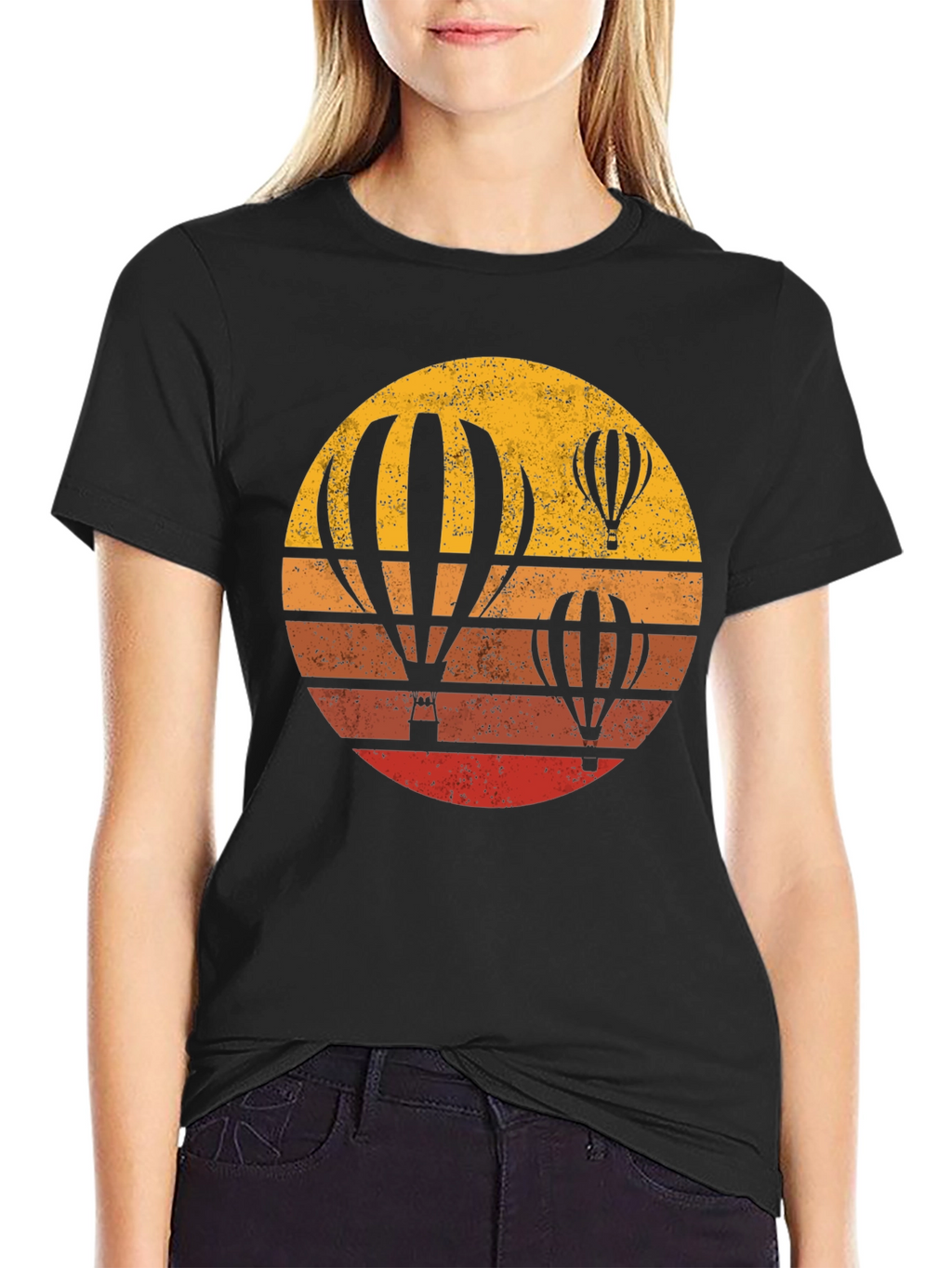 Retro Hot Air Balloon Graphic Tee