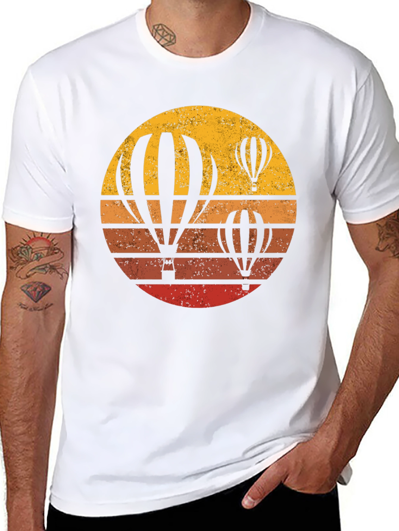 Retro Hot Air Balloon Graphic Tee