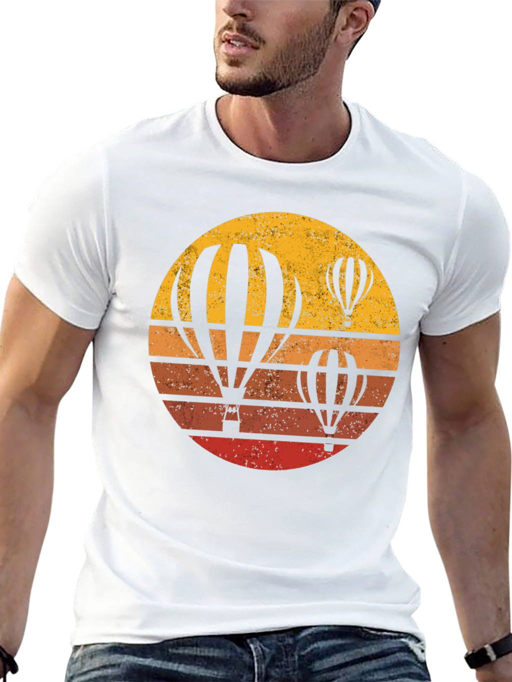 Retro Hot Air Balloon Graphic Tee