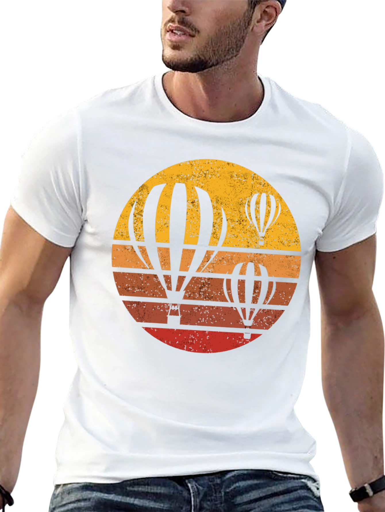 Retro Hot Air Balloon Graphic Tee