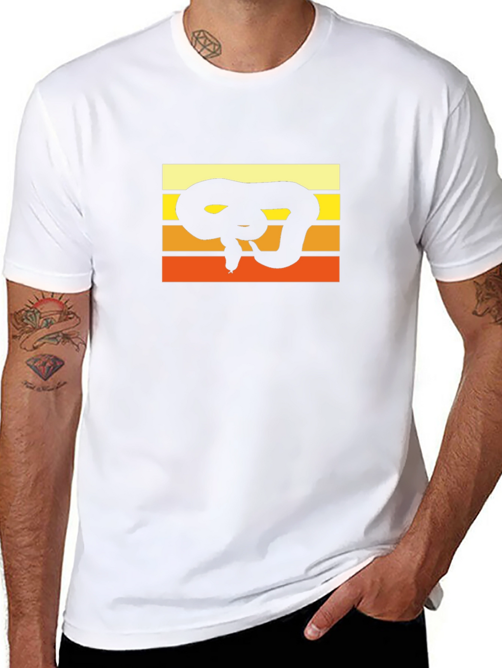 Retro Snake T-Shirt - Cool Animal Graphic Tee
