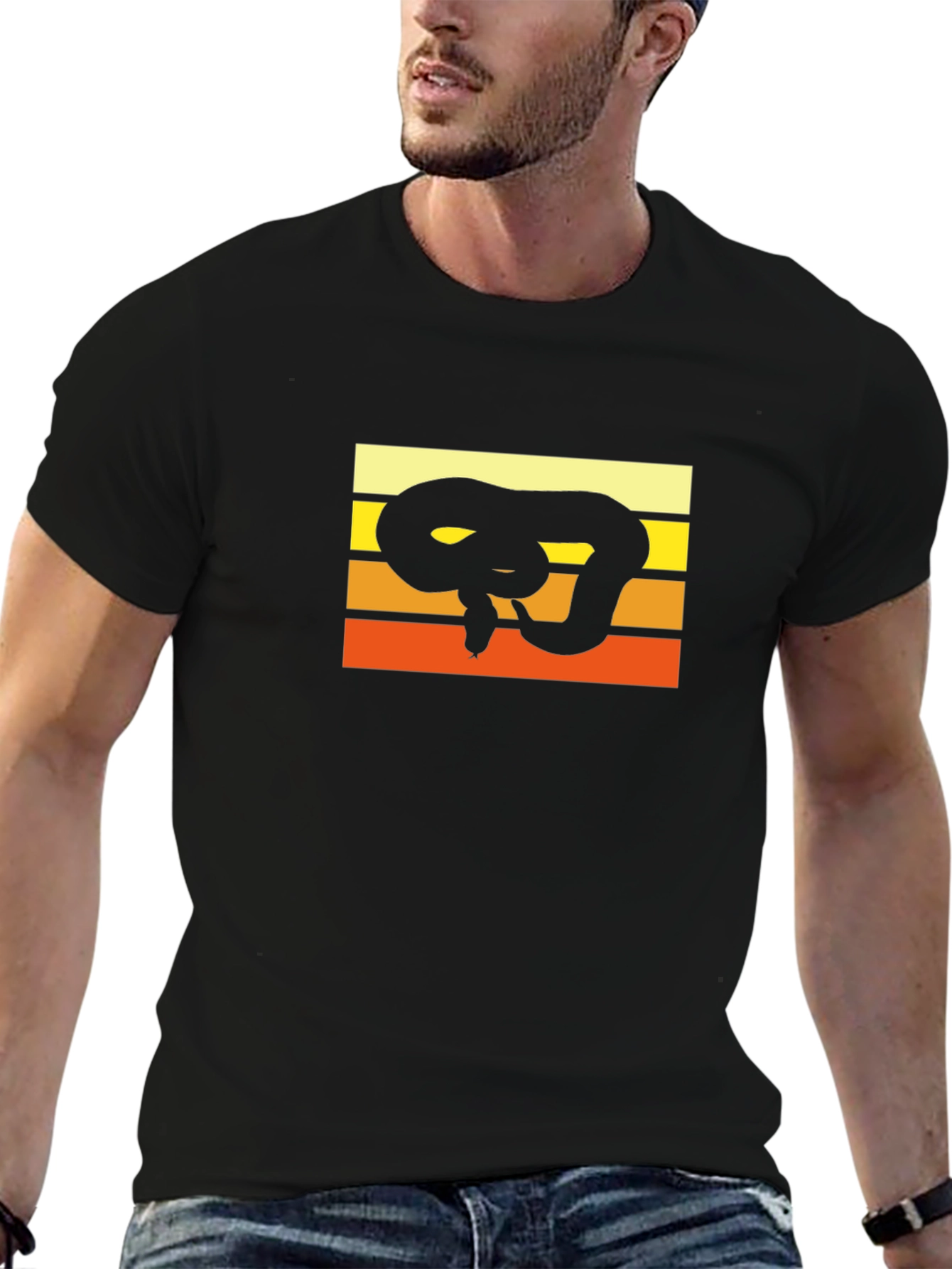 Retro Snake T-Shirt - Cool Animal Graphic Tee