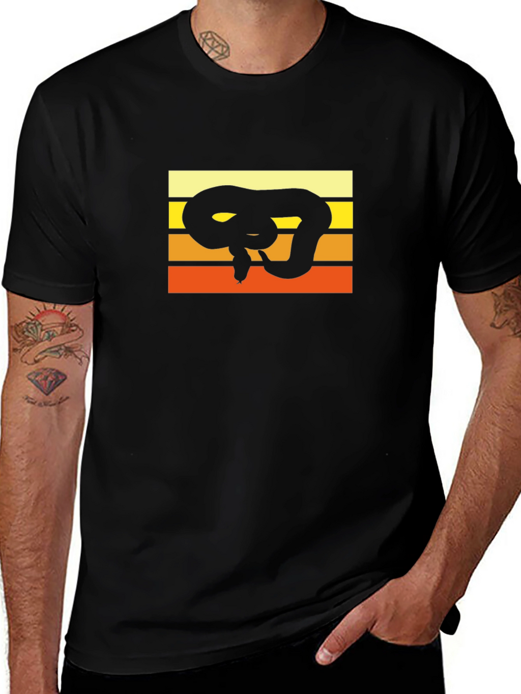Retro Snake T-Shirt - Cool Animal Graphic Tee