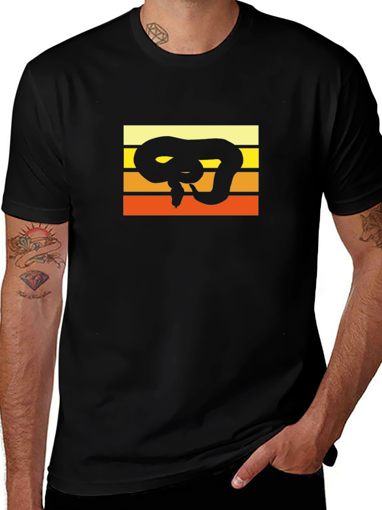 Retro Snake T-Shirt - Cool Animal Graphic Tee