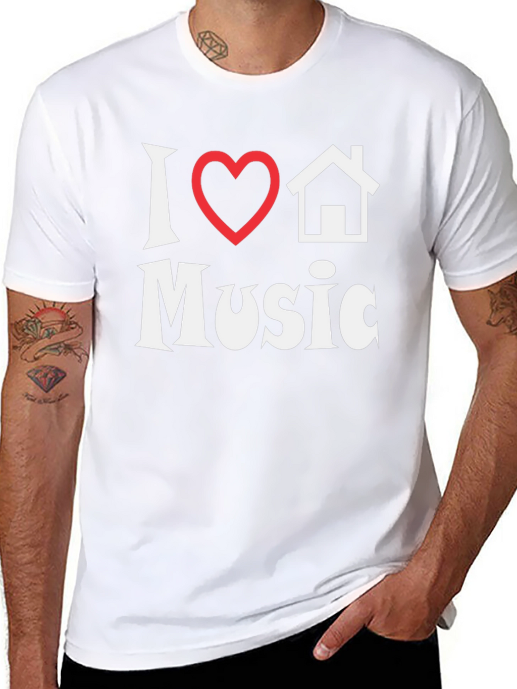 I Heart House Music T-Shirt - Stylish Graphic Tee