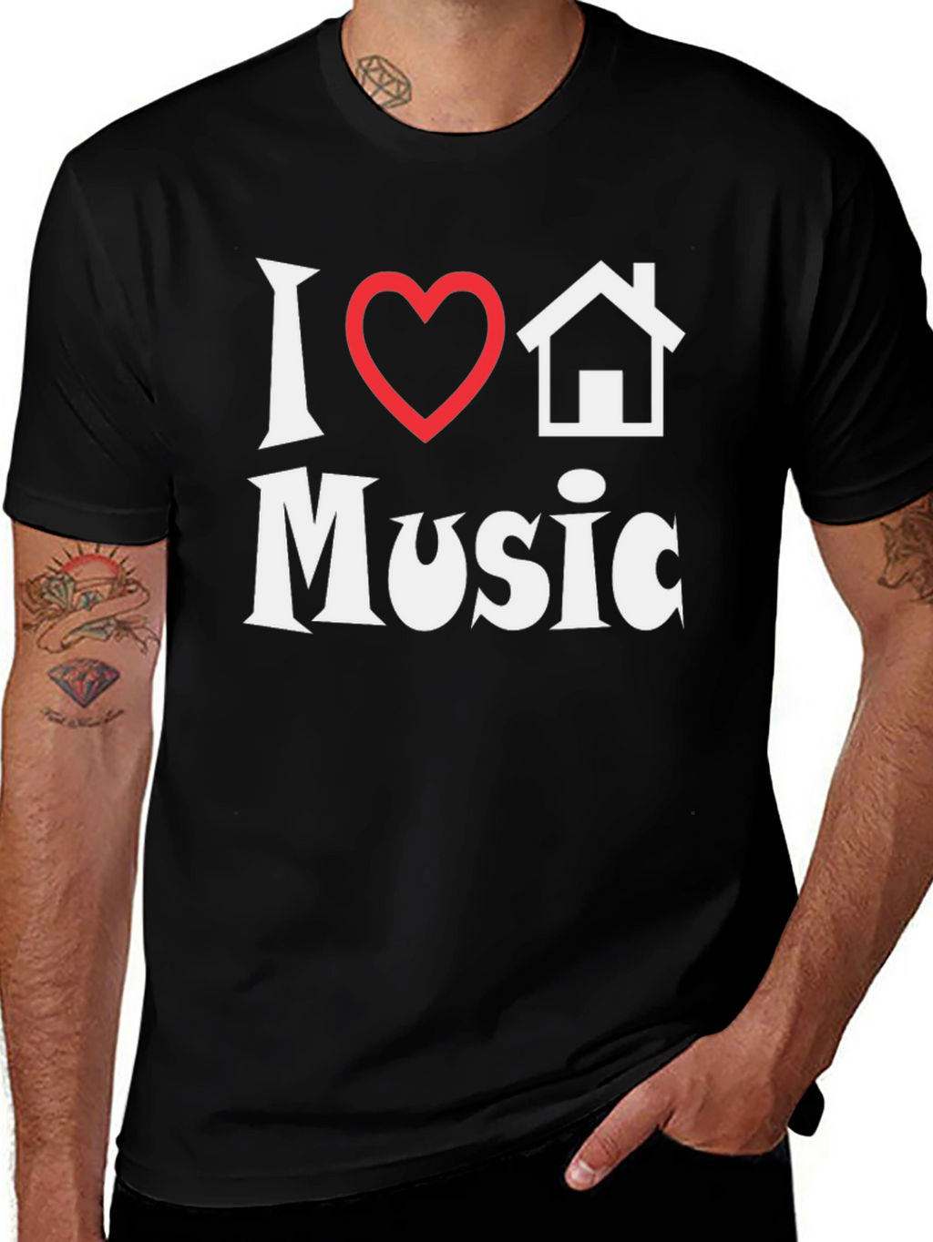 I Heart House Music T-Shirt - Stylish Graphic Tee