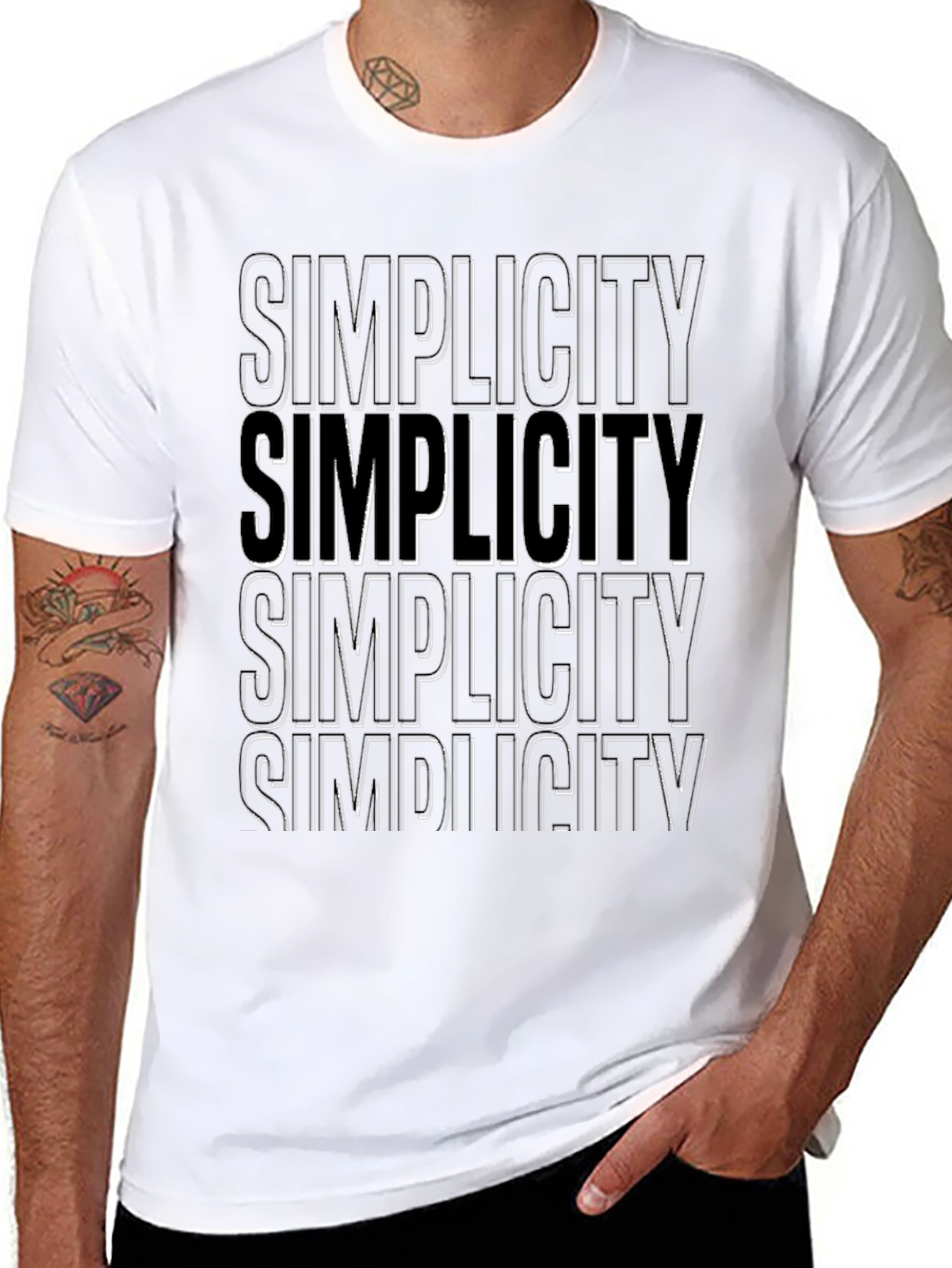 Simplicity Text Graphic Black Tee