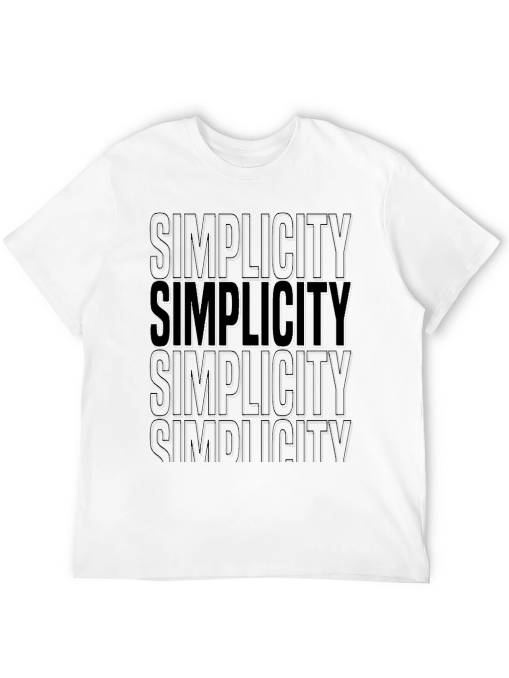 Simplicity Text Graphic Black Tee