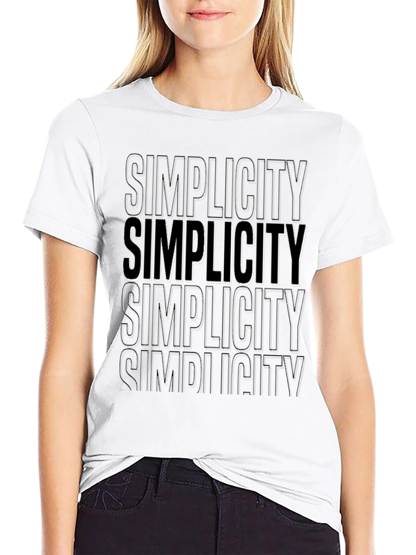 Simplicity Text Graphic Black Tee