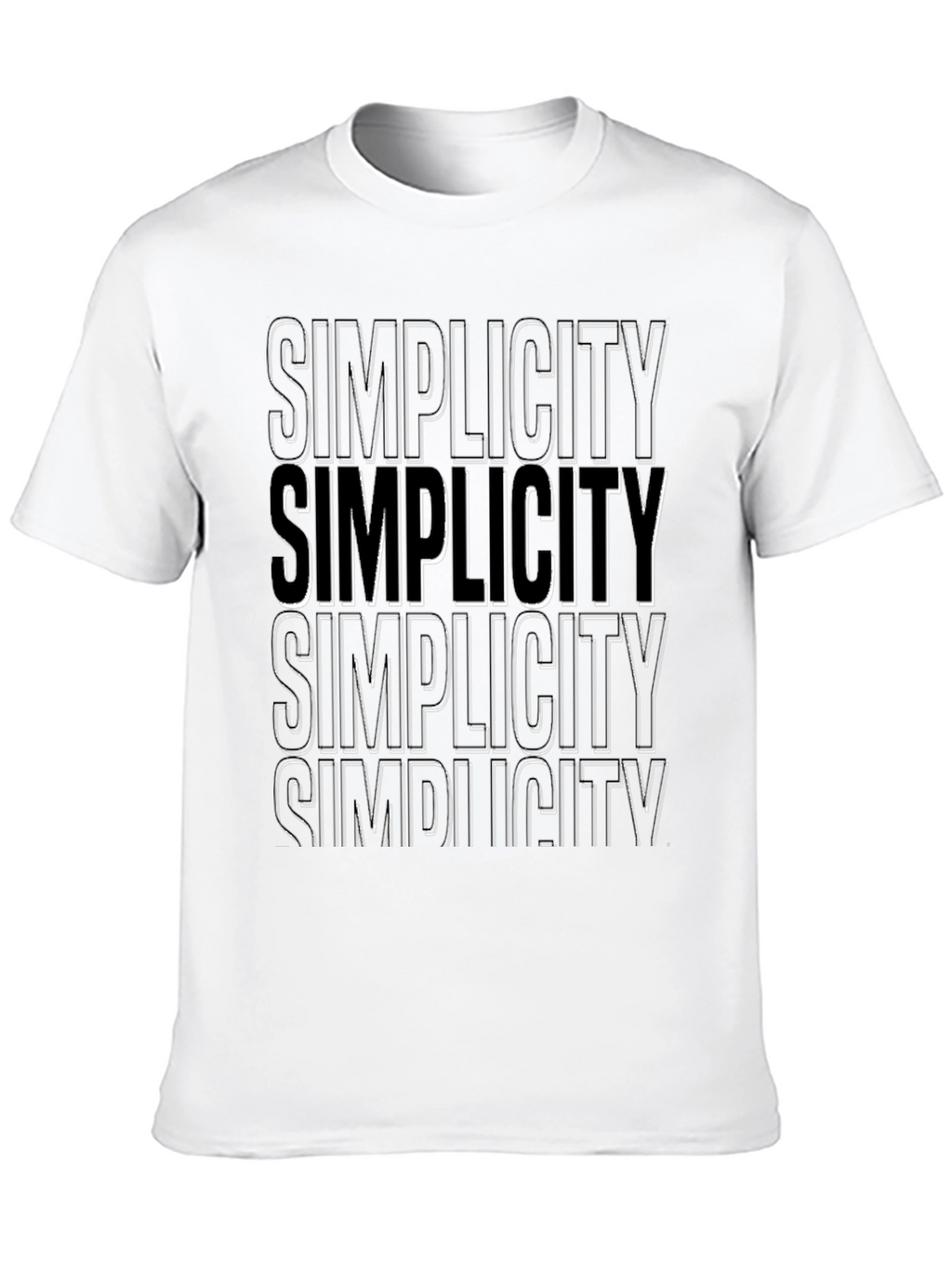 Simplicity Text Graphic Black Tee