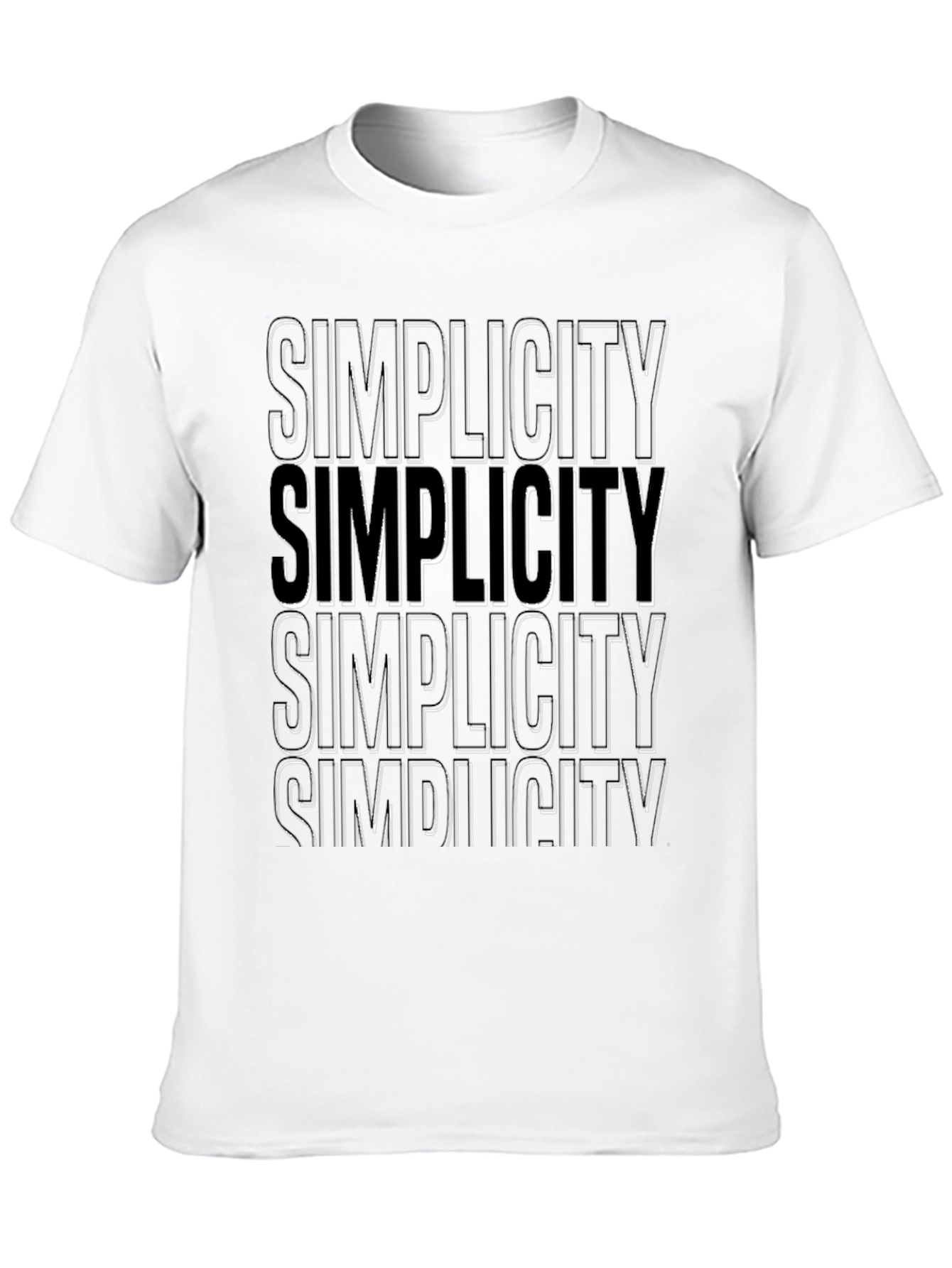 Simplicity Text Graphic Black Tee