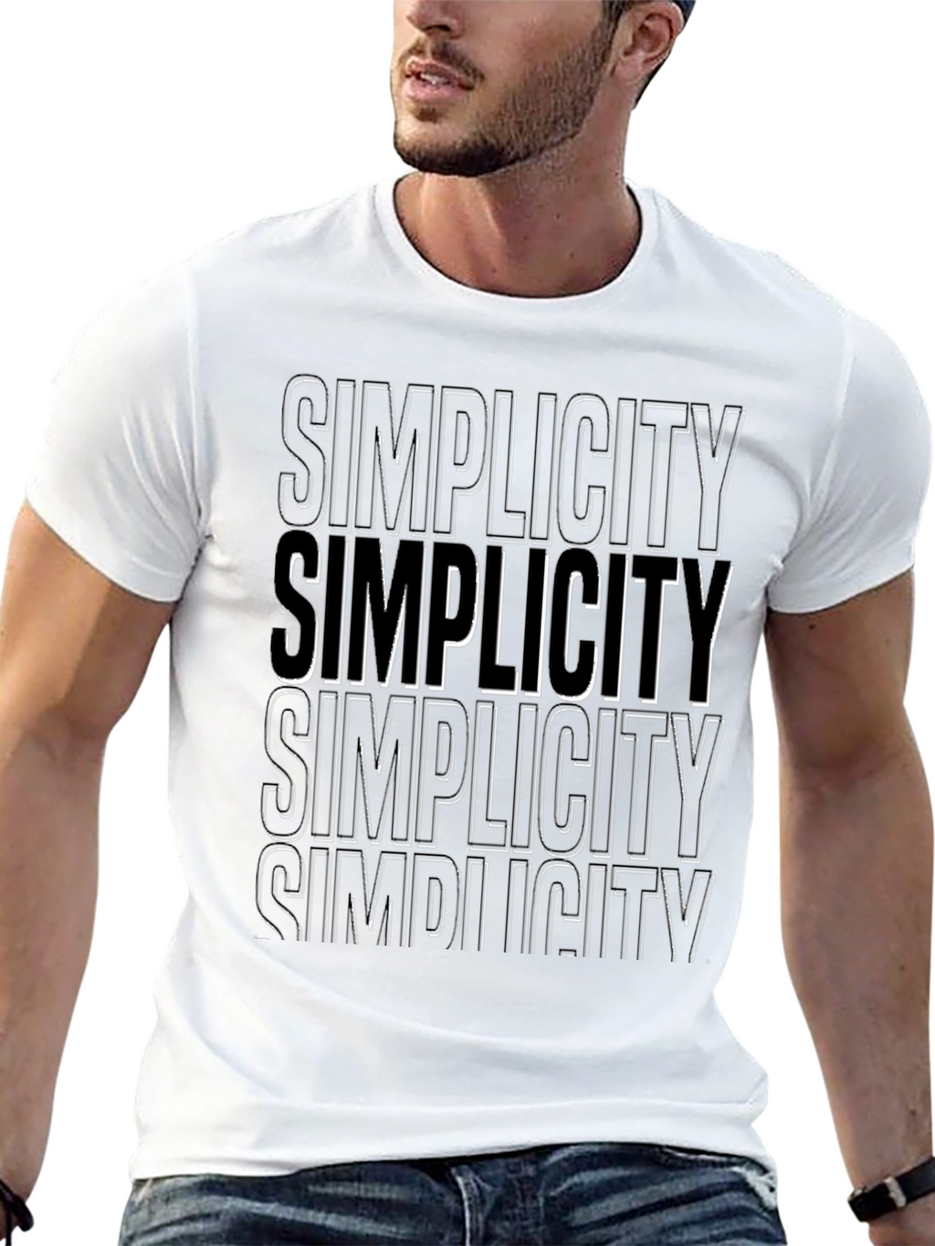Simplicity Text Graphic Black Tee