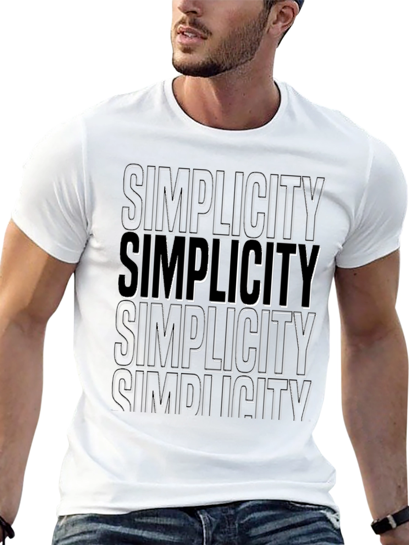 Simplicity Text Graphic Black Tee