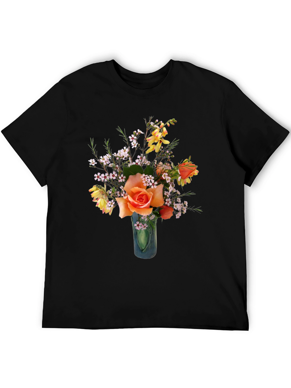 Floral T-Shirt - Rose Bouquet Graphic Tee