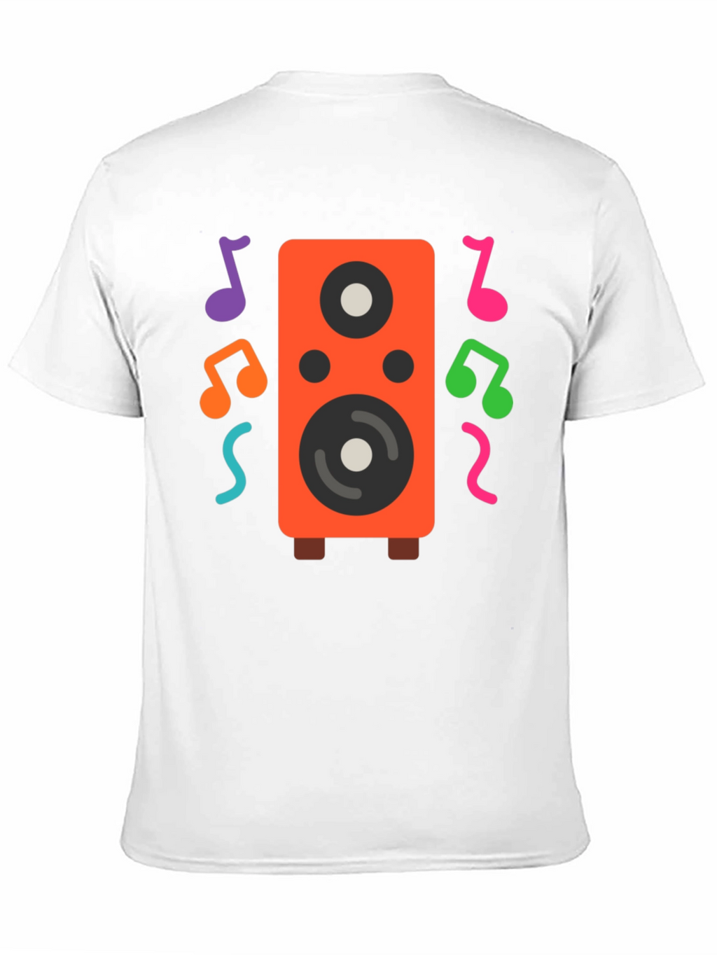 Speaker and Music Notes Graphic T-Shirt