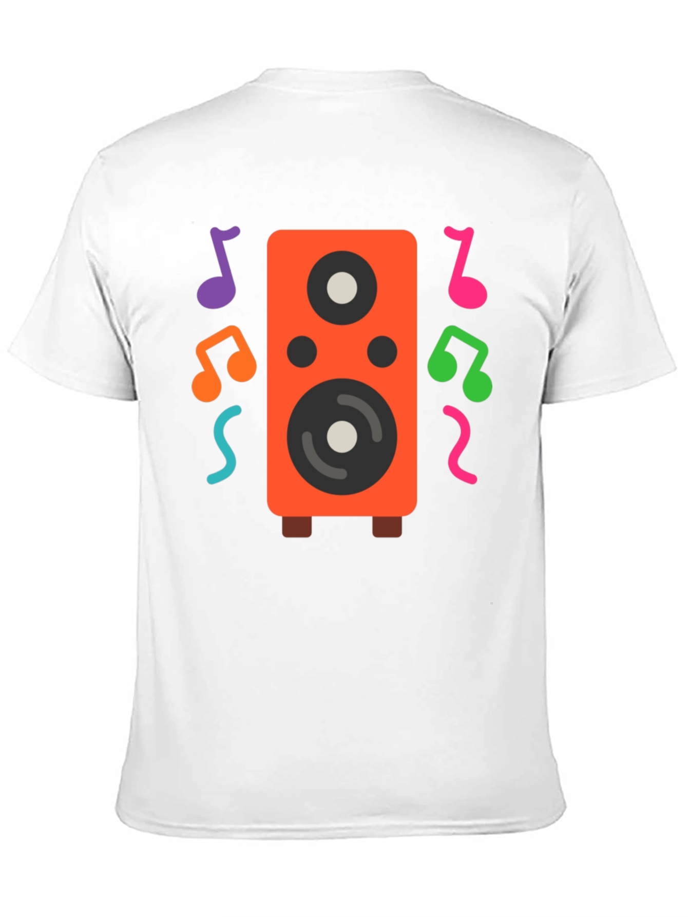Speaker and Music Notes Graphic T-Shirt