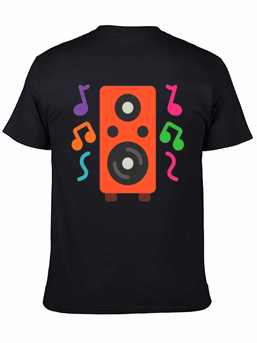 Speaker and Music Notes Graphic T-Shirt